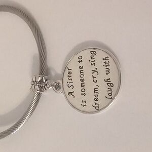 Silver Sister is Someone... Dangle Charm for Pandora Style Bracelet